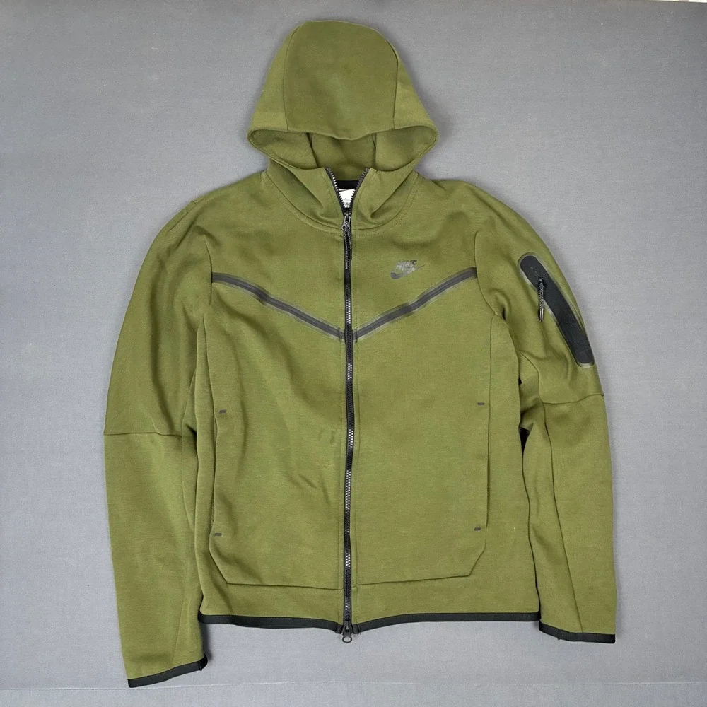 Nike Tech Fleece Full Set Men's Size XS Olive Green Hoodie and Sweatpants